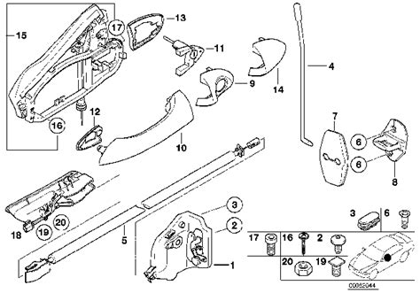 グリーンホワイト系 完成品 BMW Genuine Front Left Door Lock Cylinder With Key X5 3