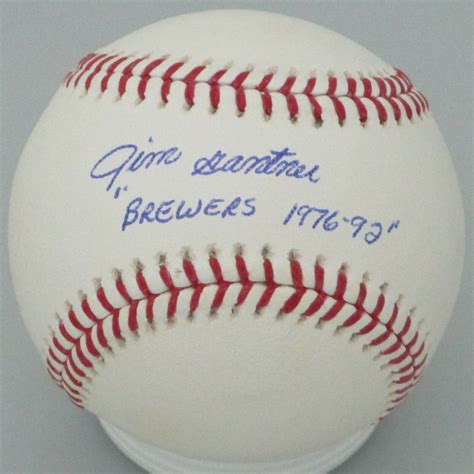 Milw Brewers Jim Gantner Signed Official Mlb Baseball Auto W Brewers