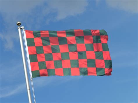 Checkered Red Green 3x5 Ft Flag 90x150 Cm Royal Flags