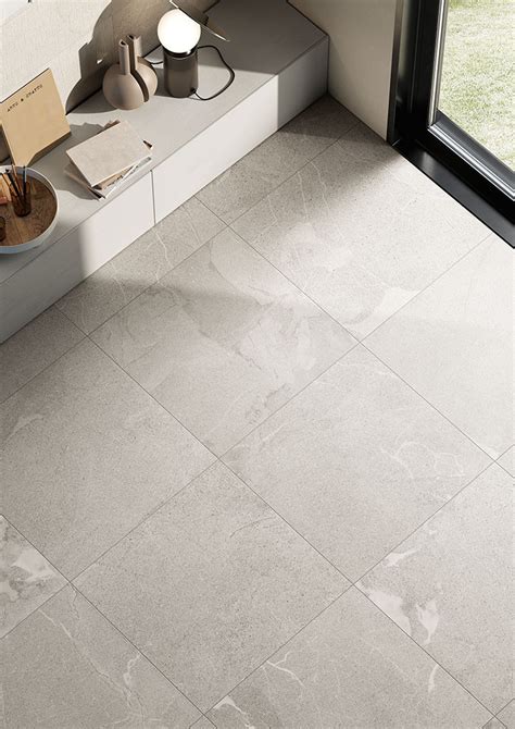 Carrelage grès cérame effet pierre MOUNT GRIGIO CHIARO 60X60 1 44m²