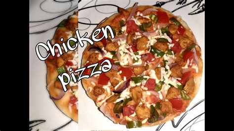 Chicken Pizza Recipe At Home No Oven No Yeast Chicken Pizza Recipe By The Creative Bee