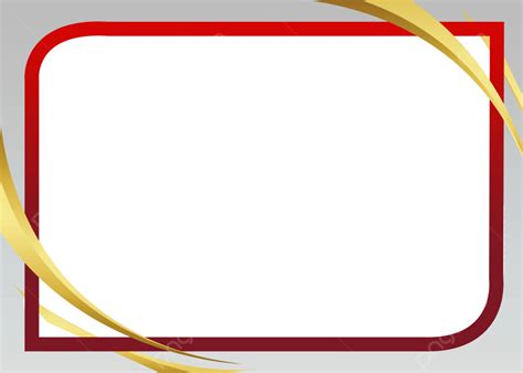 Borde De Certificado De Reconocimiento Rojo Y Dorado Vector Png