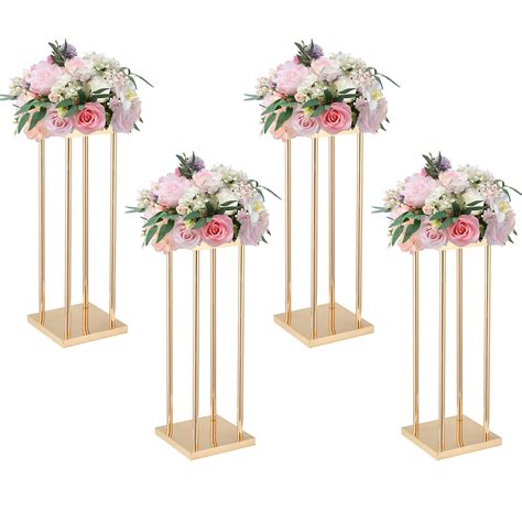 Vincidern 4PCs Metal Flower Stand For Wedding Table Centerpieces 23 6