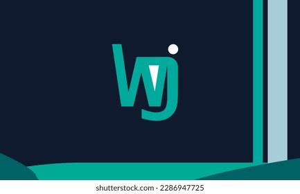 Alphabet Letters Initials Monogram Logo Wj Stock Vector Royalty Free