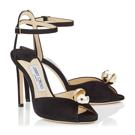 Jimmy Choo Sacora Suede Sandals In Black Lyst Atelier Yuwa Ciao Jp