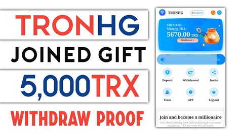 Tronhg New Tron Mining Platform Earn Trx Tron Daily With Withdraw