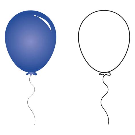 Balloon Outline With Color Clipart 35560080 Vector Art At Vecteezy