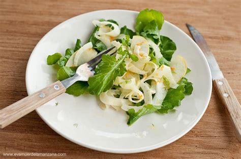 Receta Ensalada de Hinojo Naranja Rúcula Una guarnición diferente