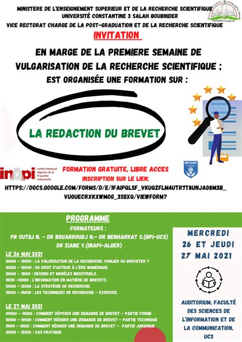 Journ E De Formation Sur La Propri T Intellectuelle Bureau De La P I