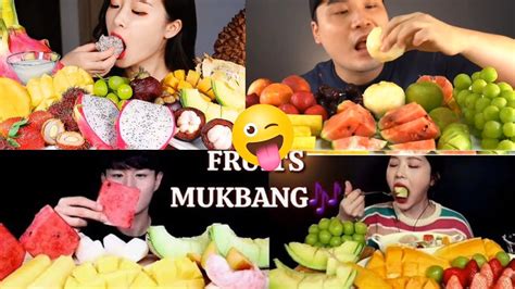 Asmr Tropical Fruits Mukbang Compilation Bigbites Satisfying Juicy Realsounds Youtube