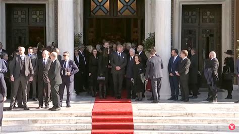 Serbian Royal Couple At The Funeral Of King Constantine Ii Of Greece