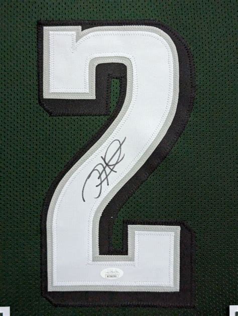 FRAMED PHILADELPHIA EAGLES JALEN HURTS AUTOGRAPHED SIGNED 2 JERSEY JSA