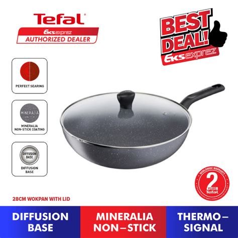 Tefal Cookware Natura Wokpan 28cm B22692 With Lid Lazada