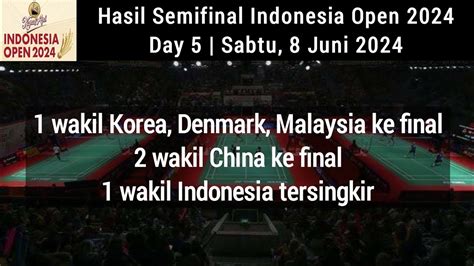 Hasil Semifinal Indonesia Open Anders Antonsen Shi Yu Qi Ke