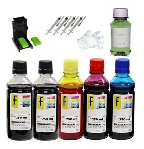 Kit Ml Tinta Recarga Cartucho Compat Vel Impressora Hp