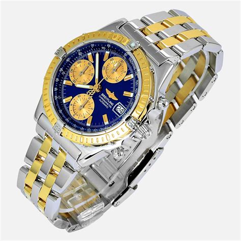 Breitling Chronomat 18k Goldss Blue Dial D13352 Neofashion