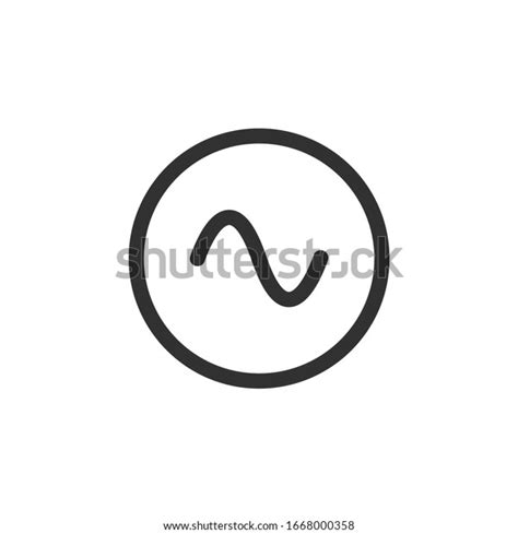 Symbol Ac Source Ac Sinusoid Icon Stock Vector Royalty Free