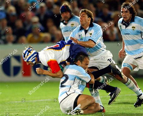 Namibias Jurie Booysen Tackled By Argentinas Editorial Stock Photo