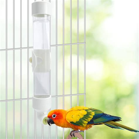 Faslmh 10 1 Oz Bird Drinker Waterer Parrot Automatic Drinking Device For Parakeet Cockatiel