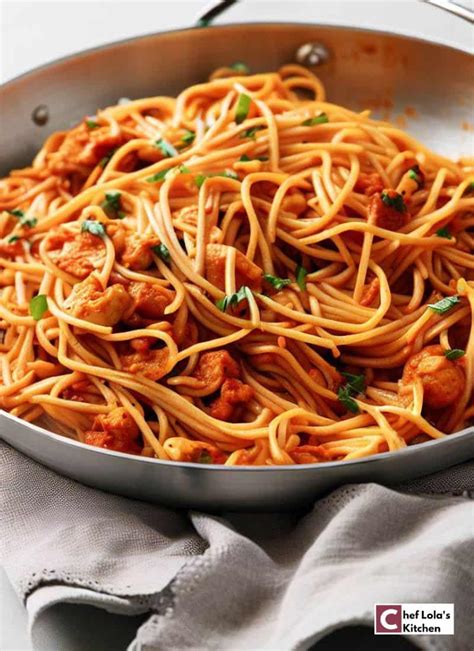 Homemade Spicy Chicken Spaghetti Recipe Chef Lola S Kitchen