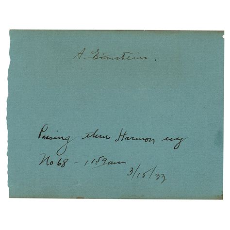 Albert Einstein Signature For Sale At Auction On Th February Bidsquare