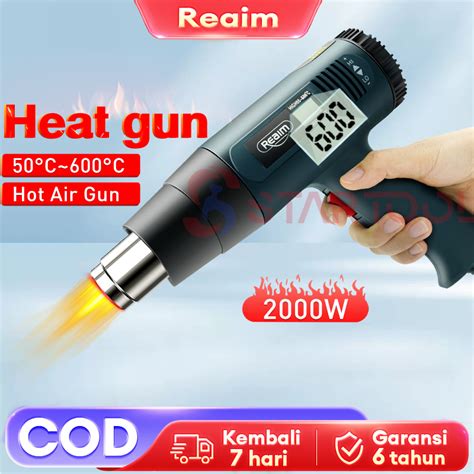 Jual REAIM Heat Gun Hot Air Gun Hot Gun W Electric Alat Pemanas Multifungsi Pro Senapan