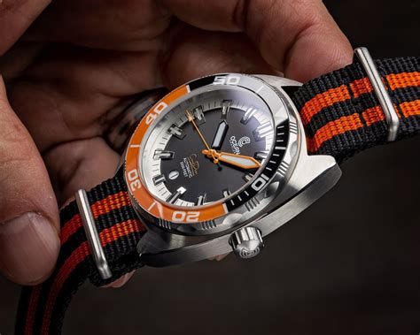 Ocean Crawler Orangeblack Nato Strap 22mm Ocean Crawler Watch Co