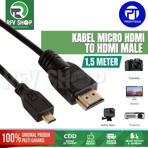 Jual Kabel Mikro Hdmi To Hdmi Meter Support Gopro Kamera Dslr