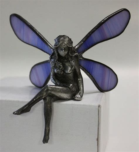 3d Stained Glass Fairy Sitting Fairy Statue By Onlineglass 20 00 Fairy Statues Stained