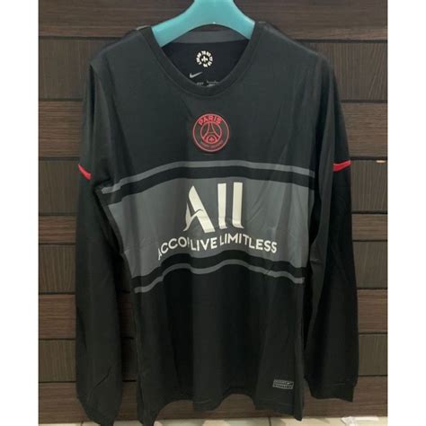 Camisa Preta De Manga Longa PSG Shopee Brasil