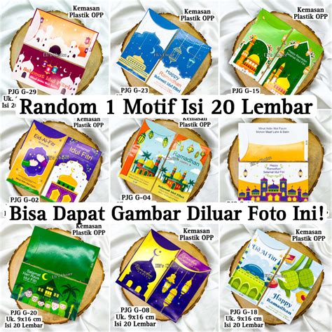 Jual AMPLOP LEBARAN PANJANG ISI 30 LEMBAR ANGPAO MIKA HARI RAYA IDUL