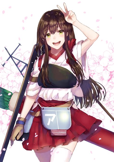 Safebooru 1girl Absurdres Akagi Kantai Collection Arrow Blush