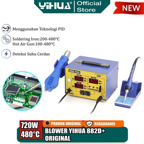 Jual Yihua D Blower Solder Uap Hot Air Gun Smd Rework In Soldering Station Digital