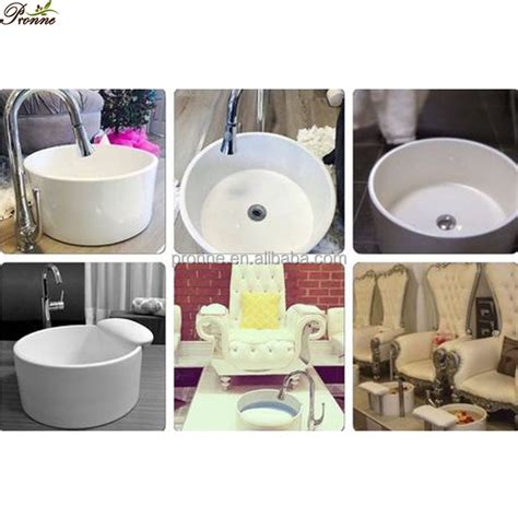 Luxury Queen Throne Pedicure Chairs Foot Spa Ceramic Pedicure Sink Bowl