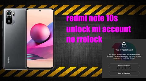 Redmi Note 10s Mi Account Remove Permanent No Relock فتح حساب شاومي