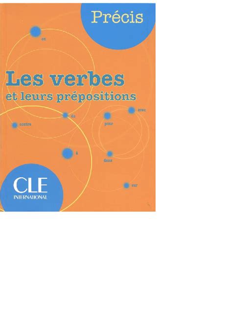 Les Verbes Et Leurs Prepositions Pdfcoffee