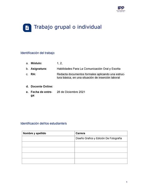 T M Habilidades Para La Comunicacion Oral Y Escrita Identificaci N