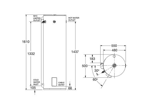 Rheem Dualtemp 160l 3 6kw Single Element Electric Hot Water System From