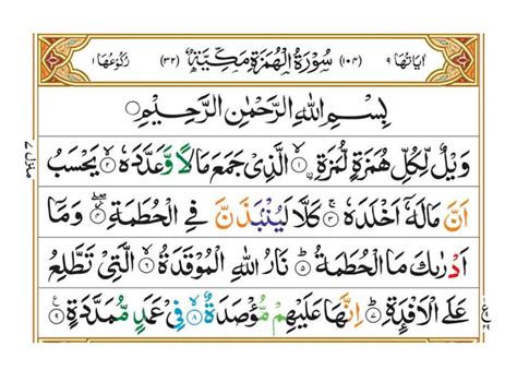 Surah Al Humazah Faiz E Islam