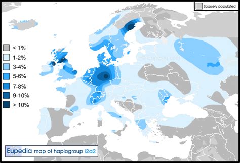 Maps of Y-DNA haplogroups in and around Europe | Biologia genetica, Estimulacion bebes, 46 ...