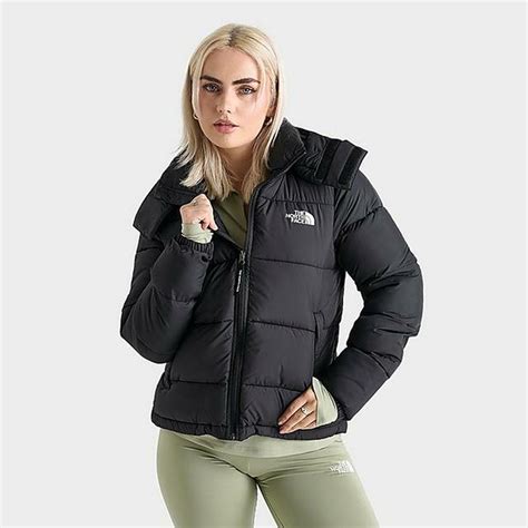 north face womens dome puffy puffer jacket large black