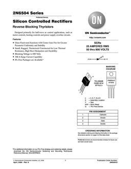 2N6509G SCR Datasheet And Replacements Alltransistors