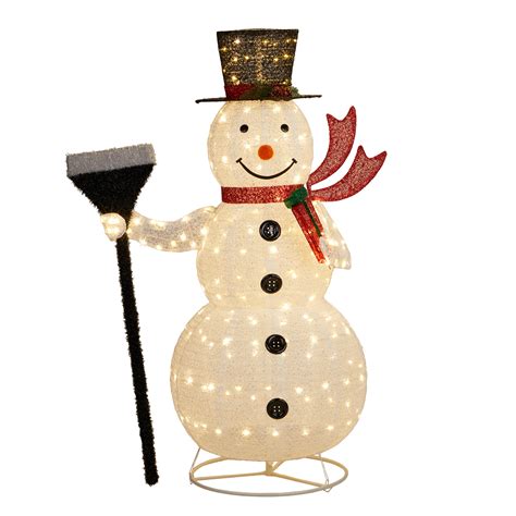 Ktaxon 5ft Snowman Christmas Lighted Snowman With Broom Outdoor