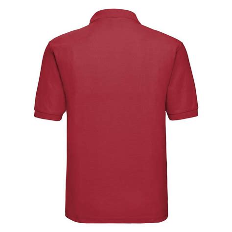 Mens Heavy Cotton Polo Shirt Short Sleeve Casual Work Wear Plain Top Russell Tee Ebay