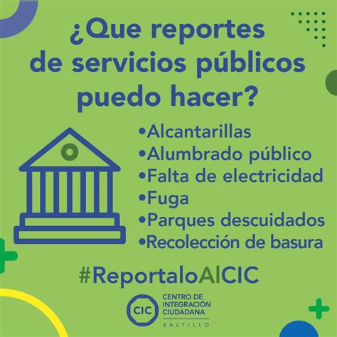 CIC Saltillo on Twitter Qué servicios públicos puedes reportar al