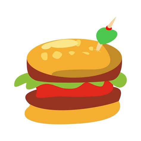 Premium Vector Delicious Hamburger Flat Design Burger Vector