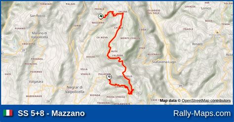 Ss Mazzano Stage Map Rally Della Valpolicella Crz