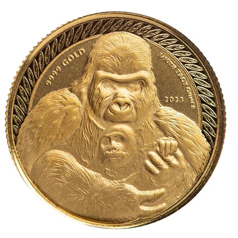 2023 Congo Silverback Gorilla Tenth Oz Gold Proof Coin