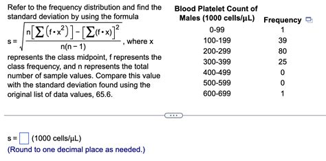 Solved Refer To The Frequency Distribution And Find The
