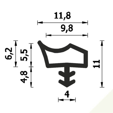 Guarnizione Per Porte A K Roverplastik Battuta Mm Aria Mm